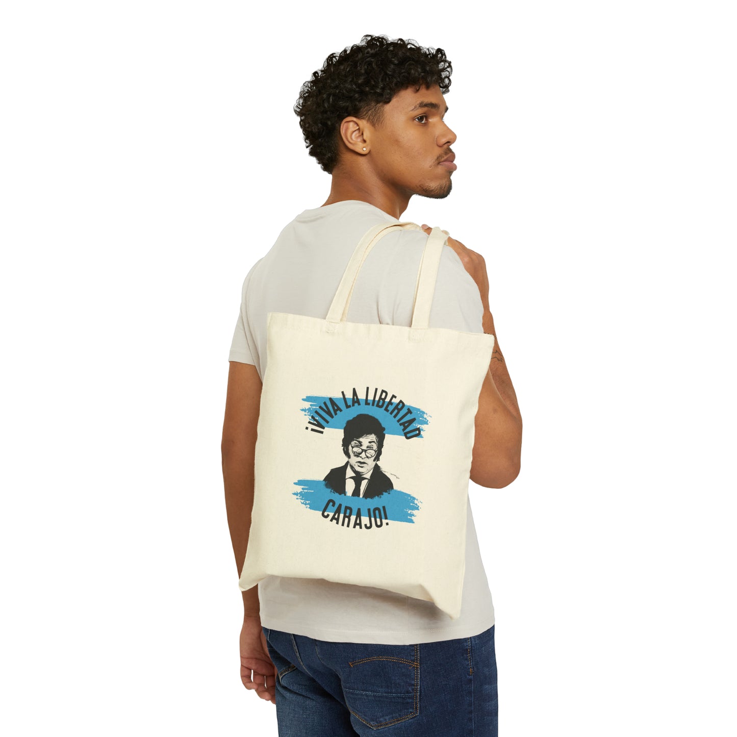 Cotton Canvas Tote Bag -  Viva la libertad c...