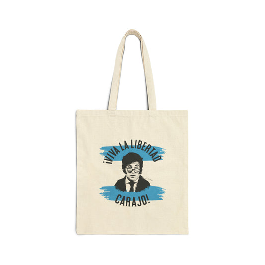 Cotton Canvas Tote Bag -  Viva la libertad c...