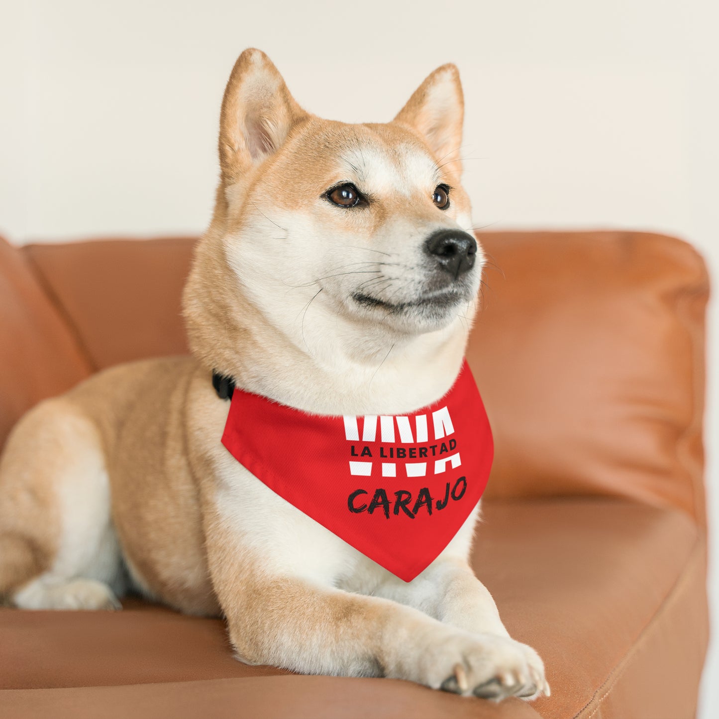 Pet Bandana Collar - La libertad - Rojo