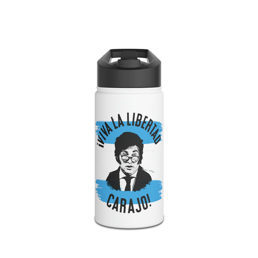 Stainless Steel Water Bottle, Standard Lid - Viva la libertad c...